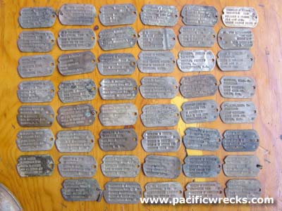 dog tags. Pacific Dog Tag Return Project